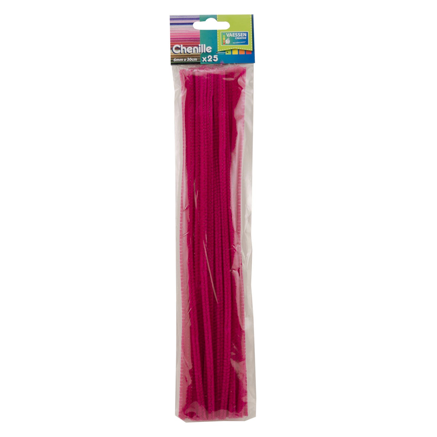 Vaessen creative • fils chenille 6mm 25 pcs. 30 cm fuchsia