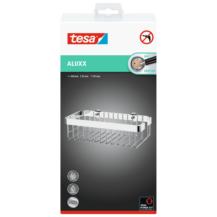 Tesa 1063233 - support de douche aluxx simple | 1 pièce
