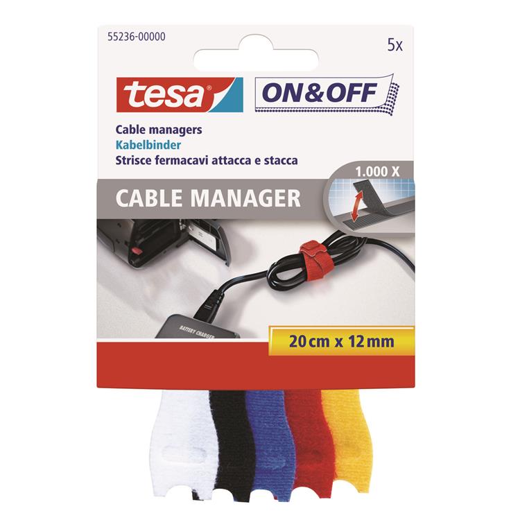 Tesa 1034988 - câble velcro m.petit clipstr | 12 pièces