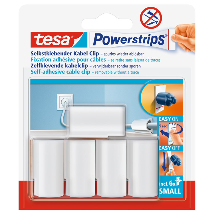 Tesa 1034994 - puissance. câblecl clipstr | 8 pièces