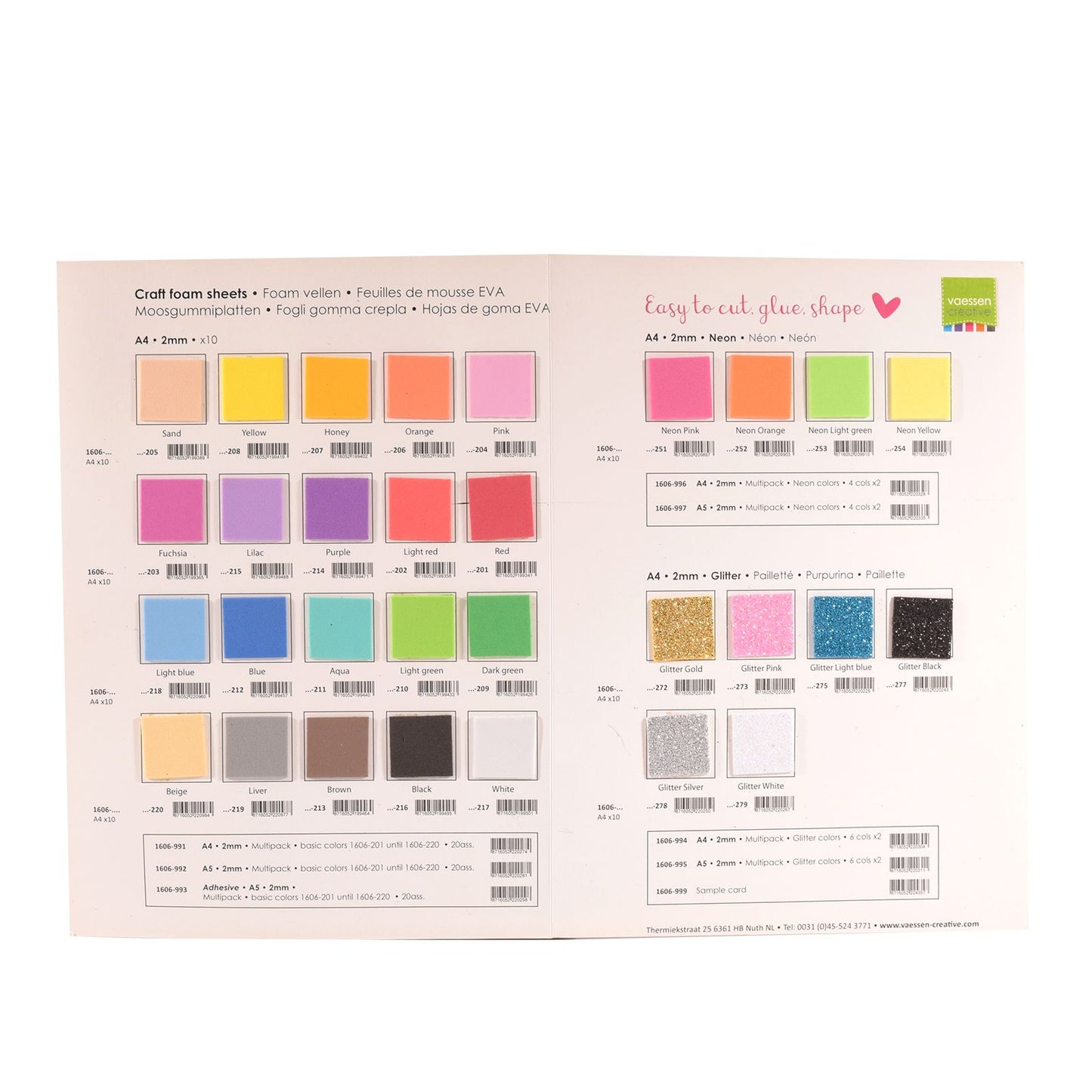 Vaessen creative • carte de feuilles de mousse artisanales