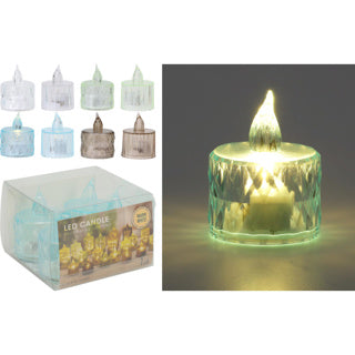 Bougie avec LED 4 pièces 4 assortis | 16 pièces
