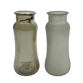 Vase Redondo Green et Matt Green Glass