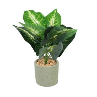 Plante d'art en ciment pot 40 cm 3 assorti