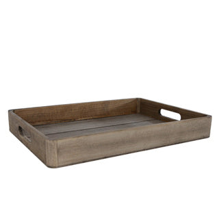 Kai grand plateau en bois gris 36.5x26.5x4,5 cm