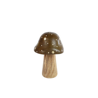 No brand sculpture champignon Peter mangue 9x8x13cm | 4 pièces