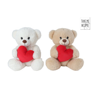 Ramenez-moi à la maison câlin en peluche ours avec cœur, 21 cm