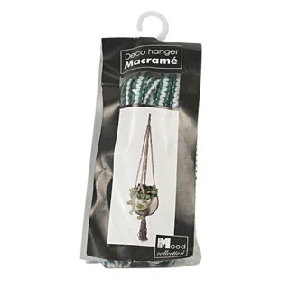 Dans la collection d'humeur, porte-pot macrame vert foncé 110 cm