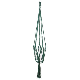 Dans la collection d'humeur, porte-pot macrame vert foncé 110 cm
