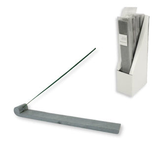 Porte-encens gris soapstone 27,5 cm