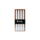 No brand bougie de table twist blanc 4 heures 4 pièces 2,2x2,2x19cm | 12 pièces