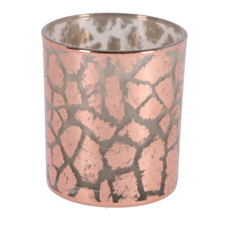 Divers PMTD Windlicht Desiree Giraffrint Rose 10 cm