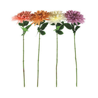 Fleur artificielle dahlia 4 assorti