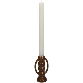 Chandelier fin en terre de terre brun 7.4x5.5x13,7 cm