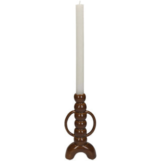 Chandelier fin en terre de terre brun 10x4.5x21,5 cm