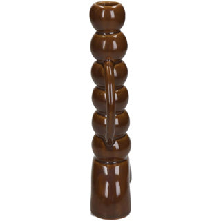 Chandelier fin en terre de terre brun 10x4.5x21,5 cm