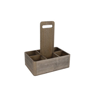 Boîte de bouteille Kai Grey Wood 26x18x30 cm