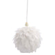 Pâques Ball Ø13x13 cm panache blanc