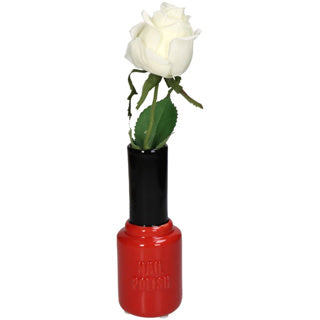 Autres marques Vase de vernis à ongles 7x7x18,5 cm Black rouge