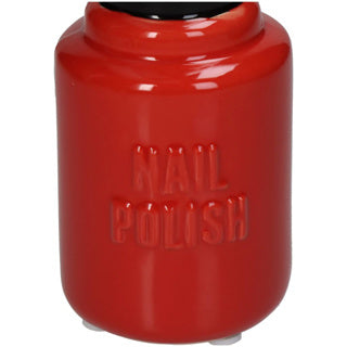 Autres marques Vase de vernis à ongles 7x7x18,5 cm Black rouge