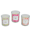 Cire de bougie parfumée en verre 3 assortis | 3 pièces