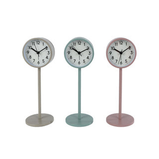 Horloge rikki l 3 assorti métal 8x8x23cm