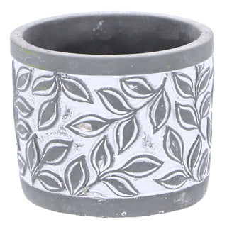 Pot Olea Cylinder Gris 11 cm