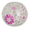 Verre de vent Holly M blanc rose bol verre 9x8x8cm