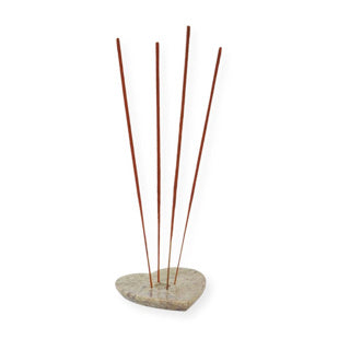Porte-encens de soapstone coeur 10,5 cm