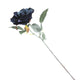 Ptmd fleur artificielle rose chic bleu foncé 62 cm | 12 pièces