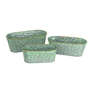 Ptmd Flower Box Dianne Green Set de 3