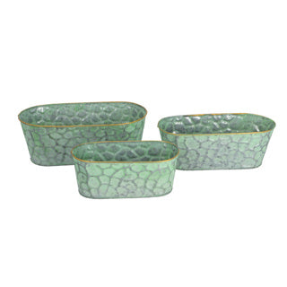 Ptmd Flower Box Dianne Green Set de 3