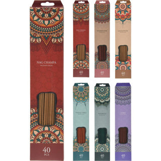 Bâtons d'encens 40 pièces 6 parfum d'assorti