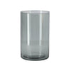 Imp vase levi cylindre transp gris foncé. H21 D14