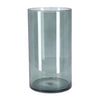 Vase Levi Cylinder Transp gris foncé. H30 D16