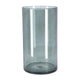 Vase Levi Cylinder Transp gris foncé. H30 D16
