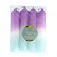 Dîner Bougie par 4 couleurs pastel dipdye 5 assorti 11cm