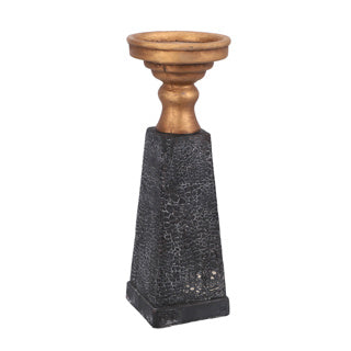 Ptmd Candlestick Laya Gold-Black 34 cm