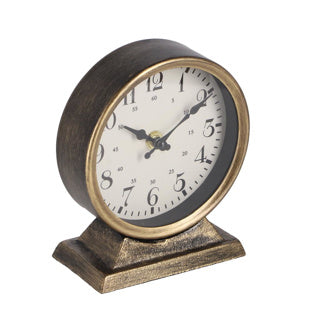Autres marques Corloge métallique Caroline 13x6,5x15 cm Gold