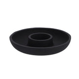 Bougeoir en aluminium noir 13.5x13.5x2,5 cm - afbeelding 1