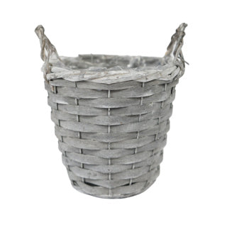 Panier de pot de fleurs kiwi gris clair 20 cm