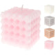 Candle carré 6x6cm 4 Assorti