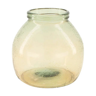 Verbe en verre recyclé Ø21x20 cm beige