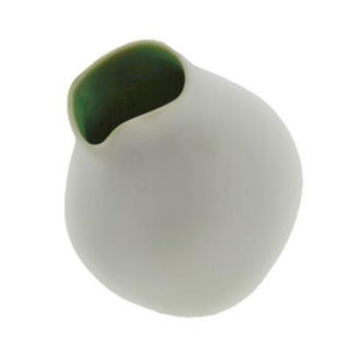 Vase céramique 9 cm vert blanc