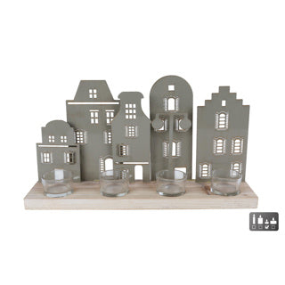 Street de Tealight Holder 38x8.5x20cm
