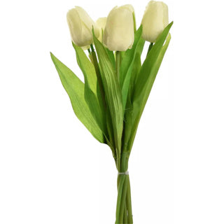 Bouquet de tulp 7 pièces 36 cm crème