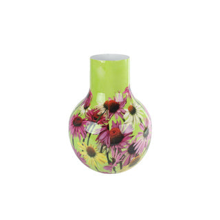Vase Sun Hat Metal Green 22x22x30cm