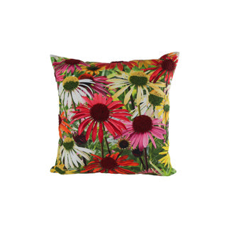 Coussin chapeau de soleil blanc multicolore coton 45x45x15cm