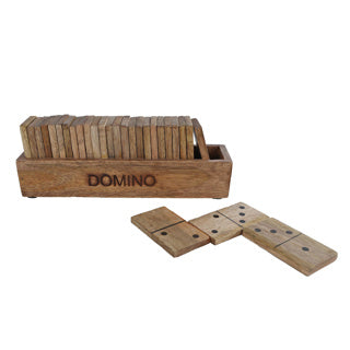 Jeu domino naturel mango 20.5x5x7cm
