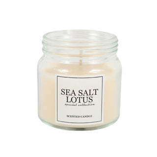 Bougie parfumé en verre sel de sel de lotus 6 cm